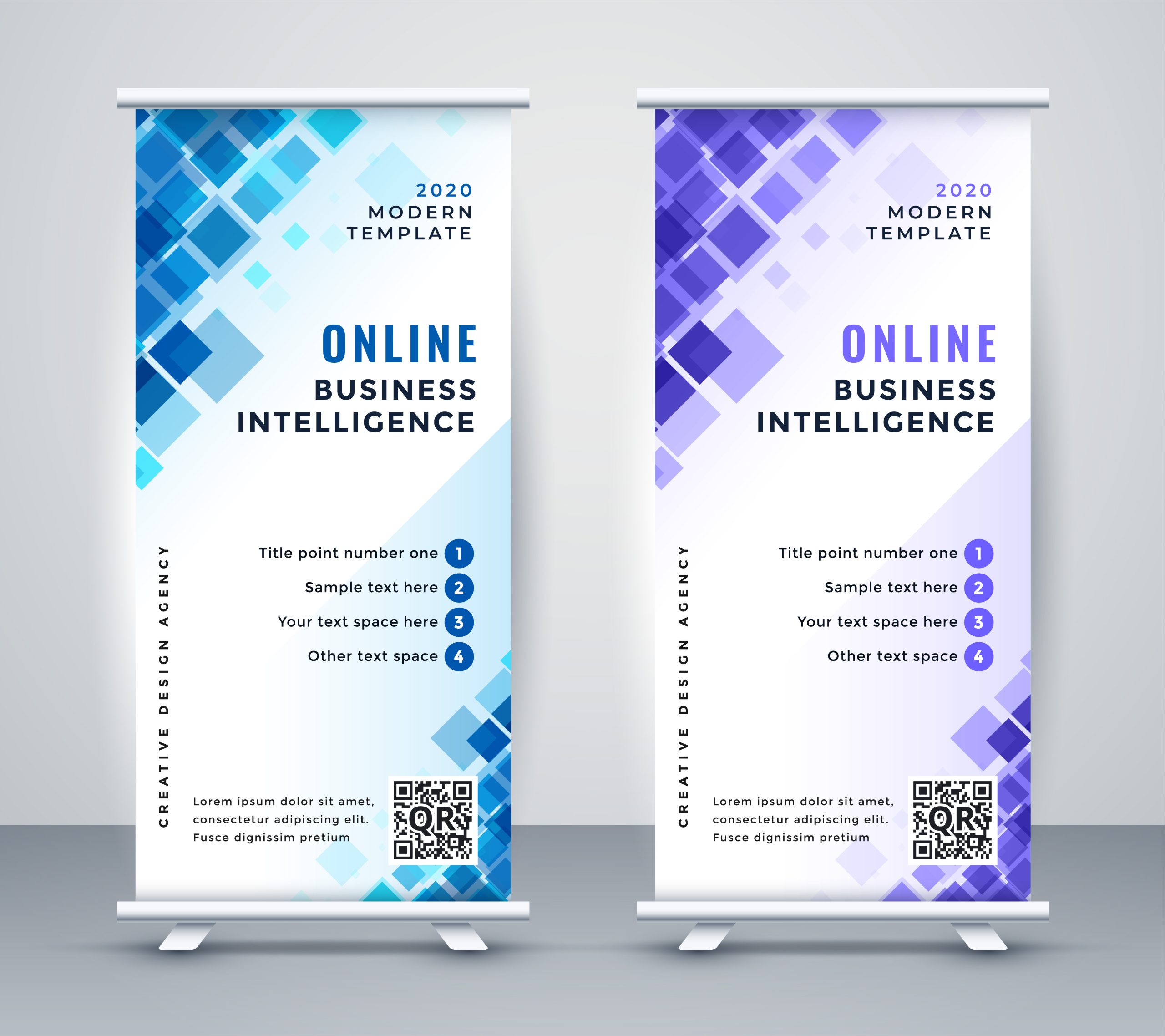 abstract business rollup standee banner design